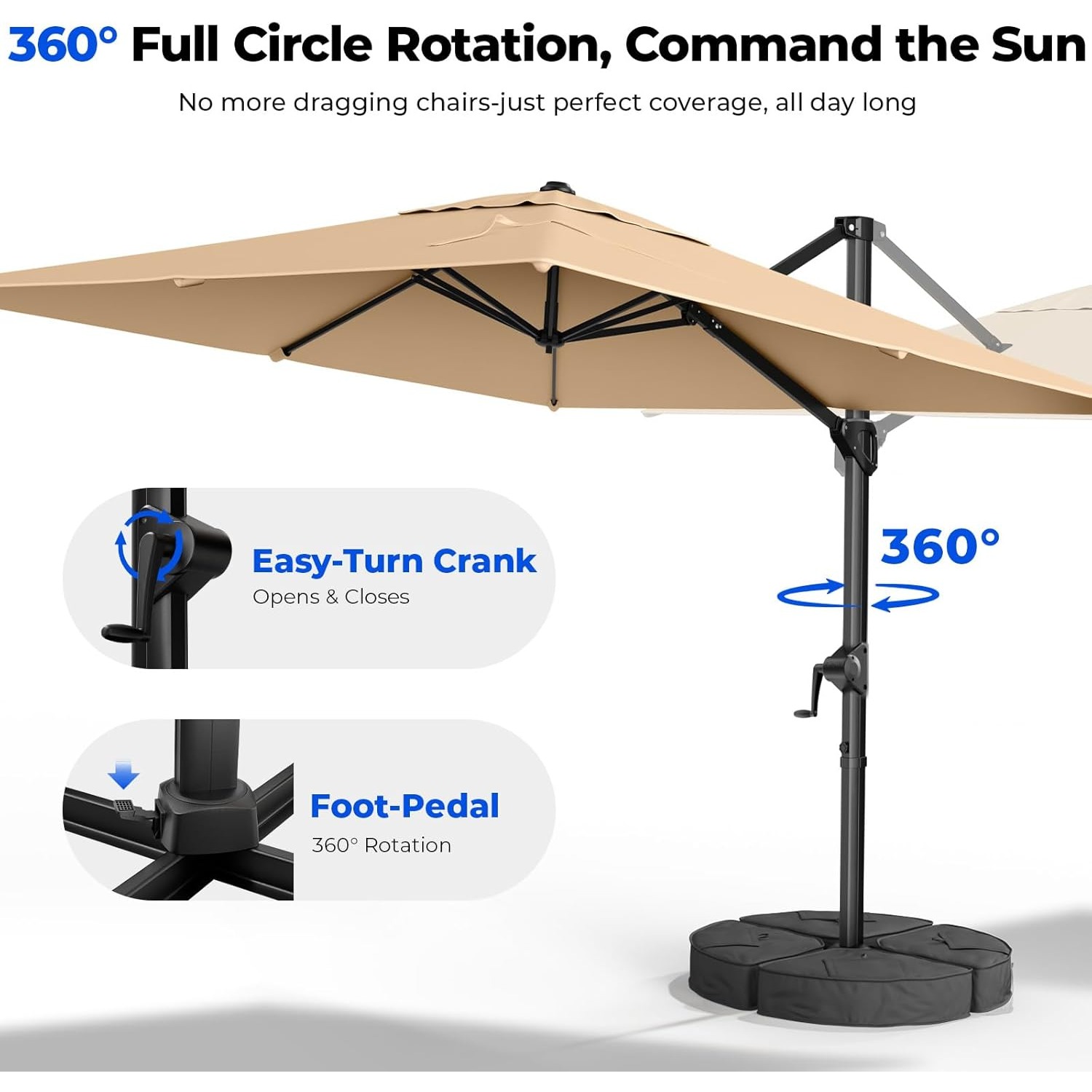 Outdoor Furniture Umbrella - Payung Patio Cantilever 10x10 FT untuk