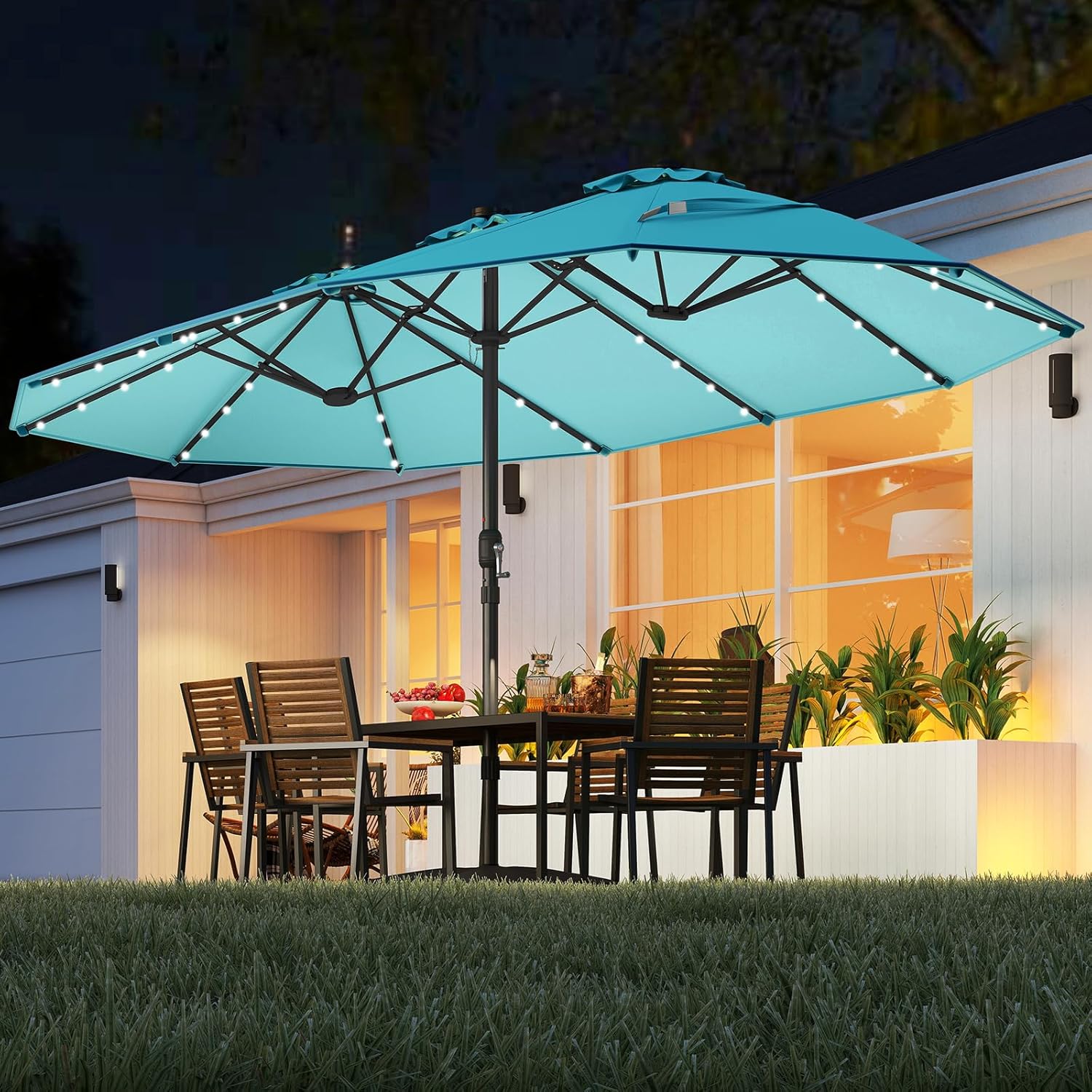 Outdoor Furniture Umbrella - Payung Teras Surya Dua Sisi 15FT,