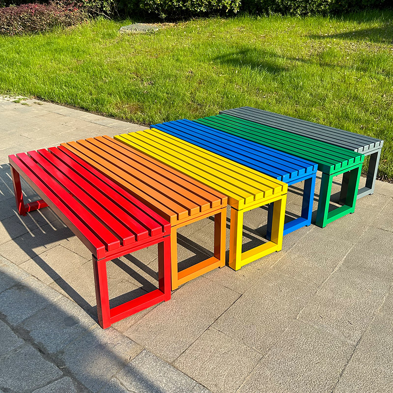Outdoor Furniture Bench - Kursi bangku besi tempa putih dengan