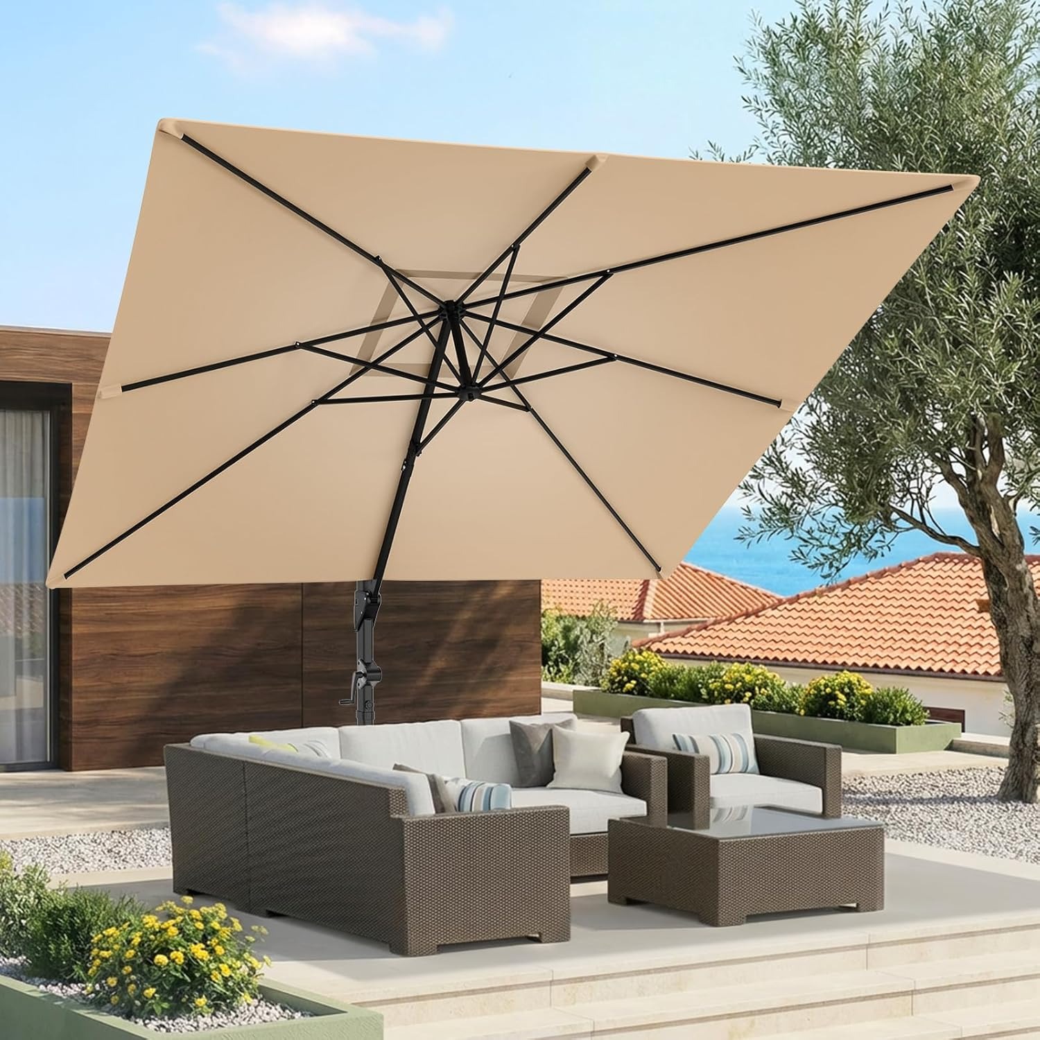 Payung Patio Cantilever 10x10  - Outdoor Furniture Umbrella ulasan dan harga