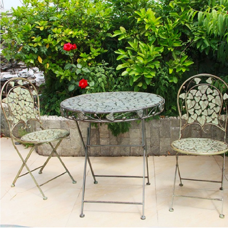 Meja dan Kursi Besi Retro Hala - Outdoor Furniture Europe ulasan dan harga
