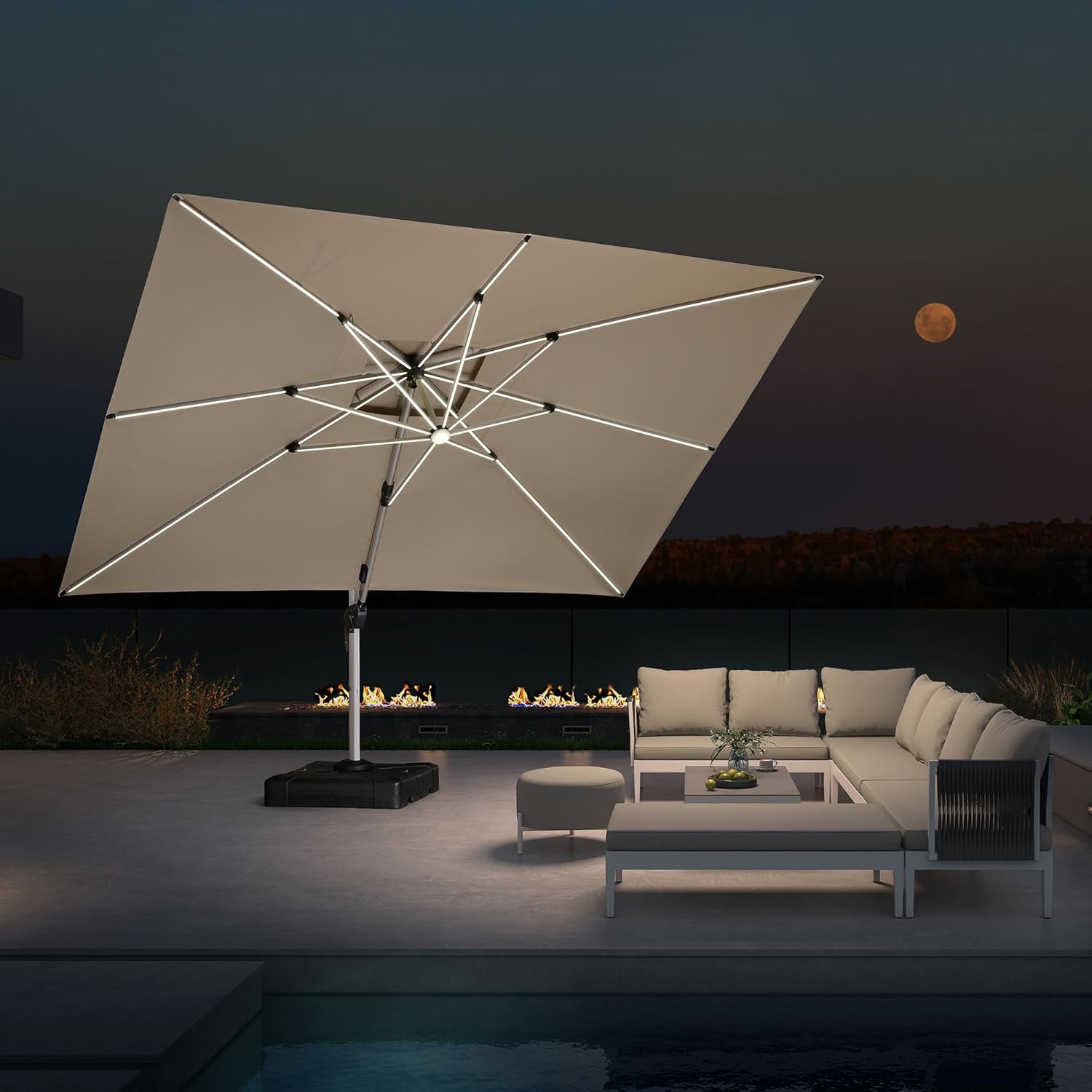 Payung Patio Persegi Panjang L - Outdoor Furniture Umbrella ulasan dan harga