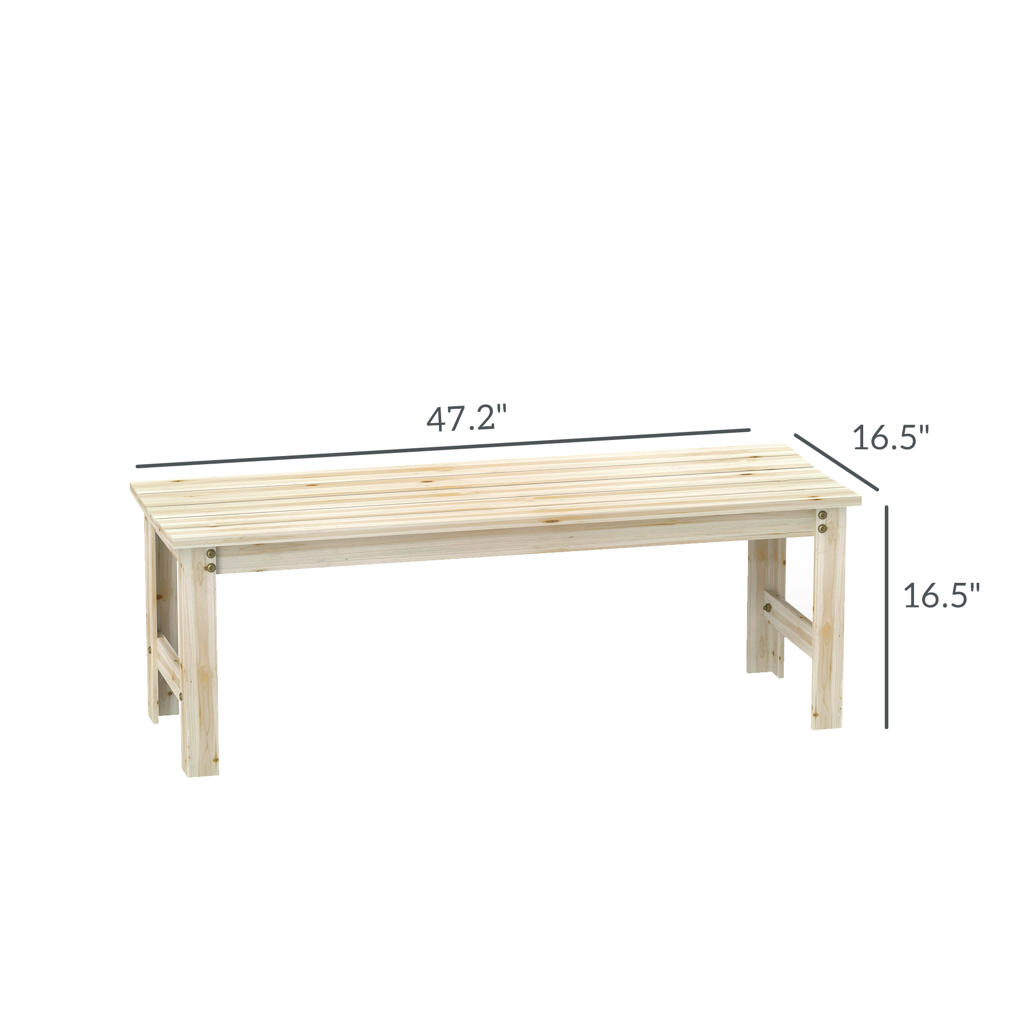 Bangku Taman Kayu 2 Dudukan, B - Outdoor Furniture Bench ulasan dan harga