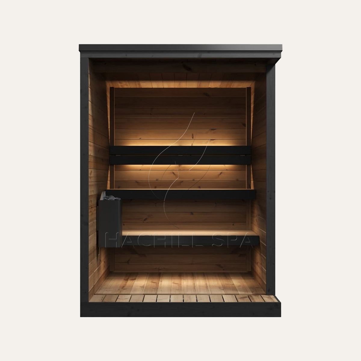 Sauna Luar Ruangan Gym untuk 4 - Outdoor Furniture Europe ulasan dan harga
