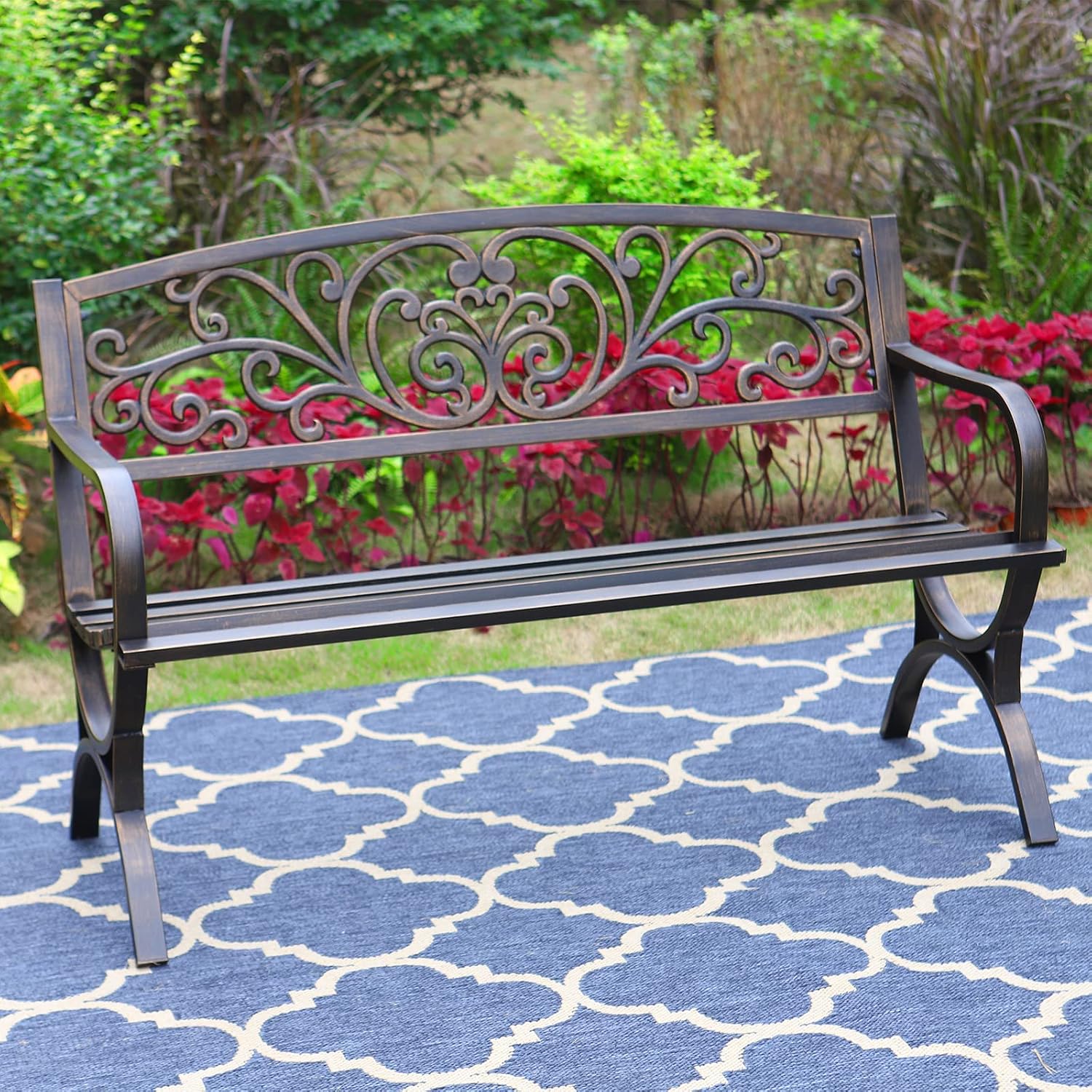 Kursi Taman Luar Ruangan 50 In - Outdoor Furniture Bench ulasan dan harga