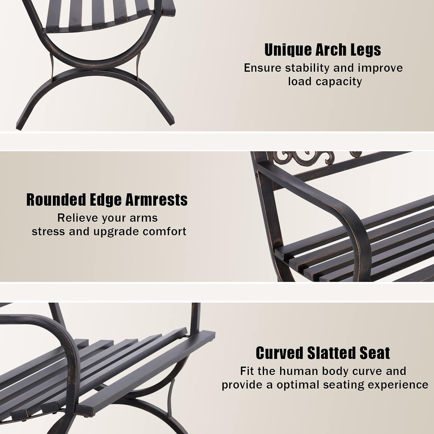 Kursi Taman Luar Ruangan 50 In - Outdoor Furniture Bench ulasan dan harga