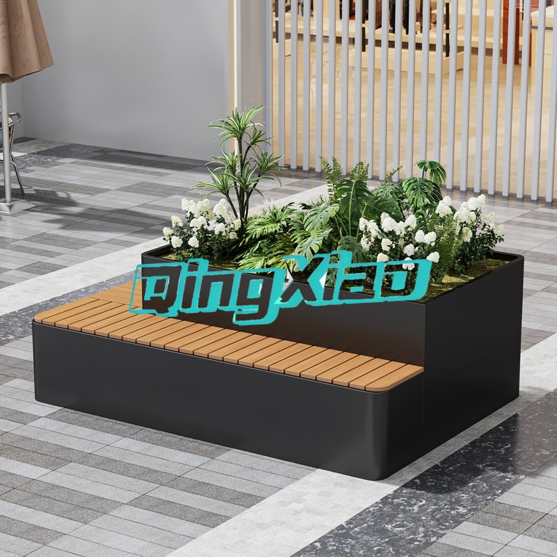 Bangku Taman Dengan Pot Tanama - Outdoor Furniture Bench ulasan dan harga